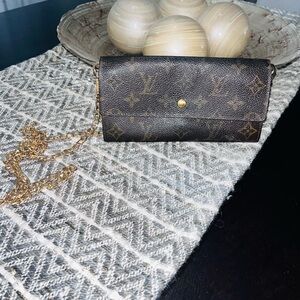 Louis Vuitton monogram vintage Sarah wallet converted